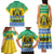 Gabon Christmas Family Matching Tank Maxi Dress and Hawaiian Shirt Joyeux Noel Coat Of Arms - Wonder Print Shop