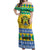 Gabon Christmas Off Shoulder Maxi Dress Joyeux Noel Coat Of Arms - Wonder Print Shop