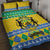 Gabon Christmas Quilt Bed Set Joyeux Noel Coat Of Arms - Wonder Print Shop