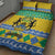 Gabon Christmas Quilt Bed Set Joyeux Noel Coat Of Arms - Wonder Print Shop