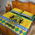 Gabon Christmas Quilt Bed Set Joyeux Noel Coat Of Arms - Wonder Print Shop