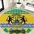 Gabon Christmas Round Carpet Joyeux Noel Coat Of Arms