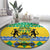 Gabon Christmas Round Carpet Joyeux Noel Coat Of Arms