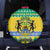 Gabon Christmas Spare Tire Cover Joyeux Noel Coat Of Arms - Wonder Print Shop