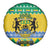 Gabon Christmas Spare Tire Cover Joyeux Noel Coat Of Arms - Wonder Print Shop