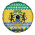 Gabon Christmas Spare Tire Cover Joyeux Noel Coat Of Arms - Wonder Print Shop