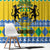 Gabon Christmas Window Curtain Joyeux Noel Coat Of Arms - Wonder Print Shop