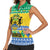 Gabon Christmas Women Sleeveless Polo Shirt Joyeux Noel Coat Of Arms - Wonder Print Shop