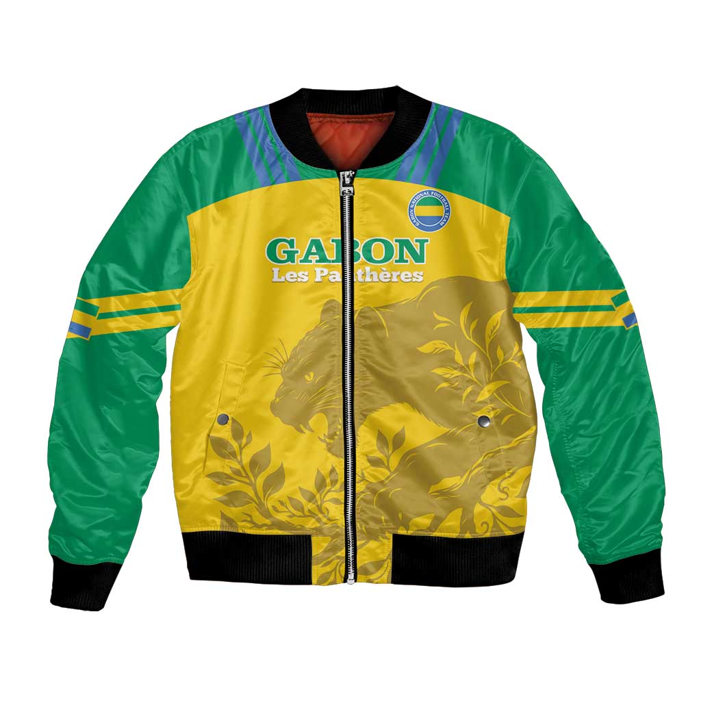 Green and yellow football bomber jacket, full-zip with ribbed cuffs and hem, front crest graphic