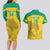 Custom Gabon Football Couples Matching Long Sleeve Bodycon Dress and Hawaiian Shirt Allez Les Pantheres - Wonder Print Shop