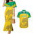 Custom Gabon Football Couples Matching Mermaid Dress and Hawaiian Shirt Allez Les Pantheres - Wonder Print Shop