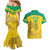 Custom Gabon Football Couples Matching Mermaid Dress and Hawaiian Shirt Allez Les Pantheres - Wonder Print Shop