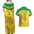 Custom Gabon Football Couples Matching Off Shoulder Maxi Dress and Hawaiian Shirt Allez Les Pantheres - Wonder Print Shop