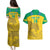 Custom Gabon Football Couples Matching Puletasi and Hawaiian Shirt Allez Les Pantheres - Wonder Print Shop