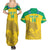 Custom Gabon Football Couples Matching Summer Maxi Dress and Hawaiian Shirt Allez Les Pantheres - Wonder Print Shop