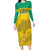 Custom Gabon Football Family Matching Long Sleeve Bodycon Dress and Hawaiian Shirt Allez Les Pantheres - Wonder Print Shop