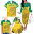 Custom Gabon Football Family Matching Off The Shoulder Long Sleeve Dress and Hawaiian Shirt Allez Les Pantheres - Wonder Print Shop