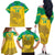 Custom Gabon Football Family Matching Off The Shoulder Long Sleeve Dress and Hawaiian Shirt Allez Les Pantheres - Wonder Print Shop