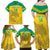 Custom Gabon Football Family Matching Off Shoulder Maxi Dress and Hawaiian Shirt Allez Les Pantheres - Wonder Print Shop