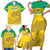 Custom Gabon Football Family Matching Short Sleeve Bodycon Dress and Hawaiian Shirt Allez Les Pantheres - Wonder Print Shop