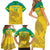 Custom Gabon Football Family Matching Short Sleeve Bodycon Dress and Hawaiian Shirt Allez Les Pantheres - Wonder Print Shop