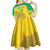 Custom Gabon Football Kid Short Sleeve Dress Allez Les Pantheres - Wonder Print Shop