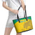 Custom Gabon Football Leather Tote Bag Allez Les Pantheres - Wonder Print Shop