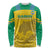 Custom Gabon Football Long Sleeve Shirt Allez Les Pantheres - Wonder Print Shop