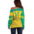 Custom Gabon Football Off Shoulder Sweater Allez Les Pantheres - Wonder Print Shop