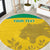 Custom Gabon Football Round Carpet Allez Les Pantheres