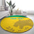 Custom Gabon Football Round Carpet Allez Les Pantheres