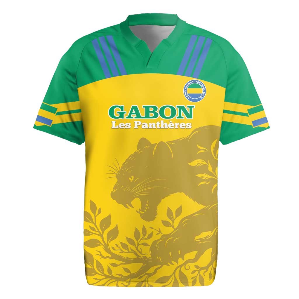 Custom Gabon Football Rugby Jersey Allez Les Pantheres - Wonder Print Shop