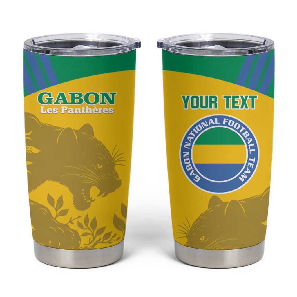 Personalized Gabon Football Tumbler Cup Allez Les Pantheres - Wonder Print Shop