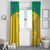 Custom Gabon Football Window Curtain Allez Les Pantheres - Wonder Print Shop