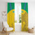 Custom Gabon Football Window Curtain Allez Les Pantheres - Wonder Print Shop