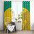 Custom Gabon Football Window Curtain Allez Les Pantheres - Wonder Print Shop