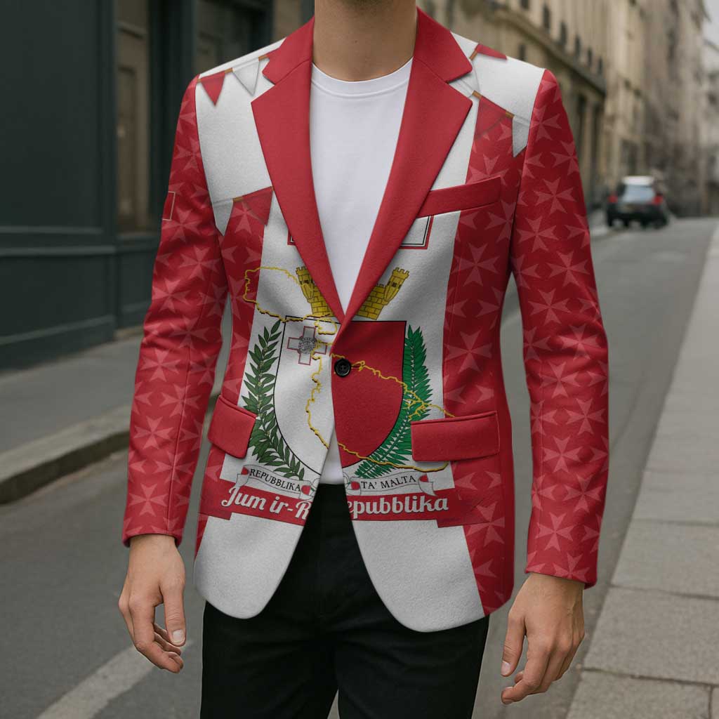 Malta Republic Day Blazer Jum ir-Repubblika Maltese Cross - Wonder Print Shop