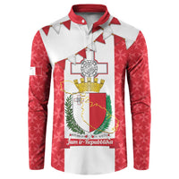 Malta Republic Day Button Sweatshirt Jum ir-Repubblika Maltese Cross - Wonder Print Shop