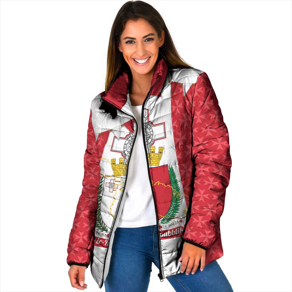 Malta Republic Day Padded Jacket Jum ir-Repubblika Maltese Cross - Wonder Print Shop