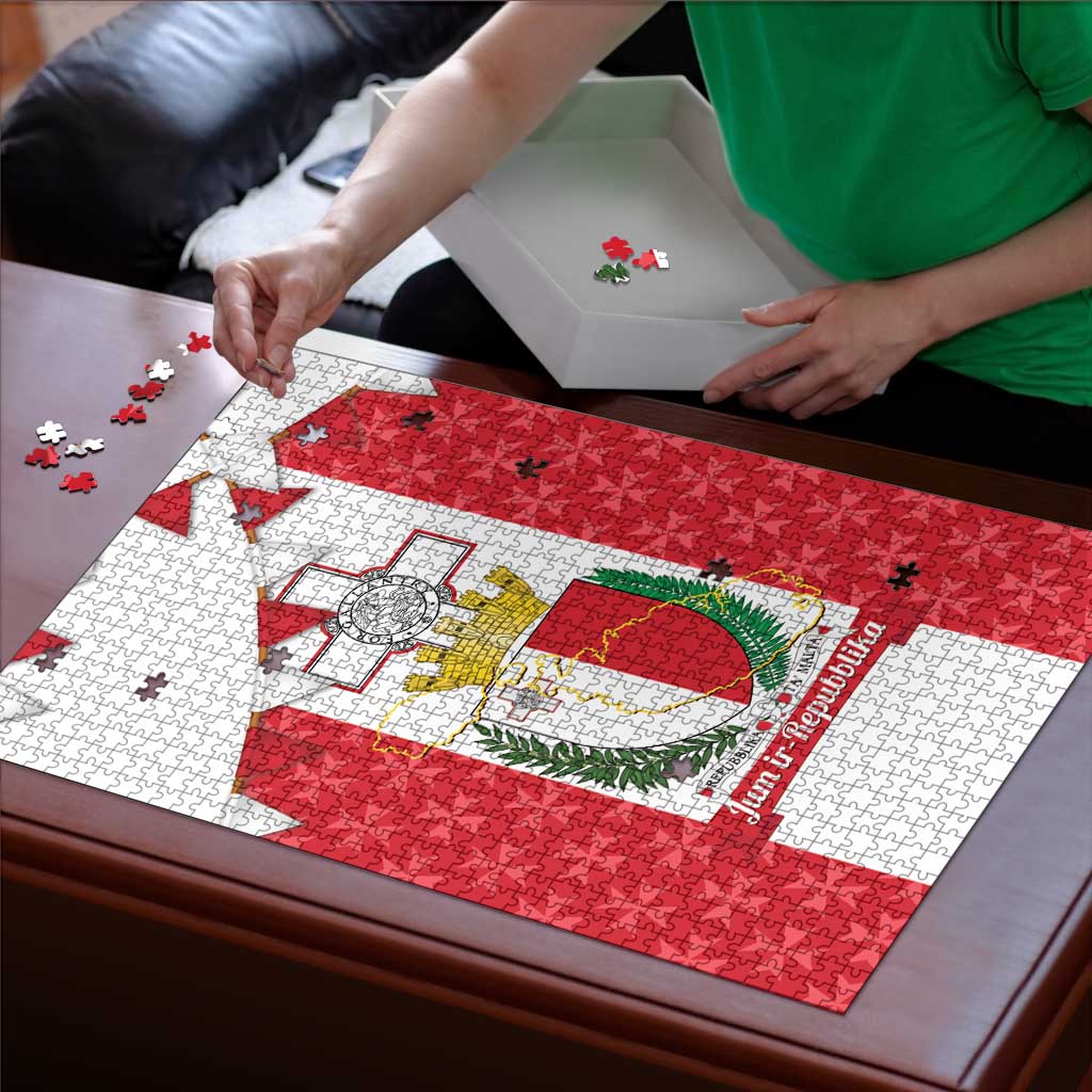 Malta Republic Day Puzzle Jum ir-Repubblika Maltese Cross - Wonder Print Shop