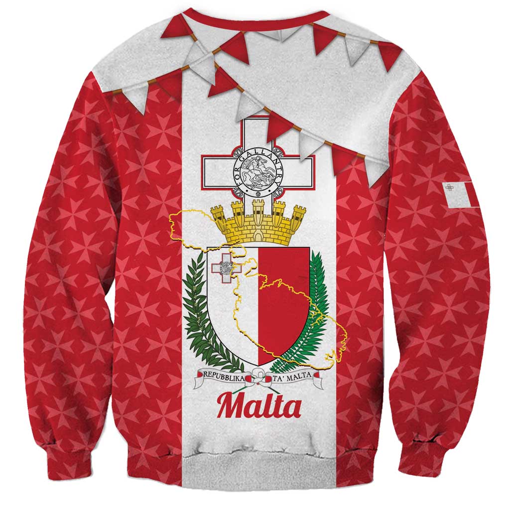 Malta Republic Day Sweatshirt Jum ir-Repubblika Maltese Cross - Wonder Print Shop