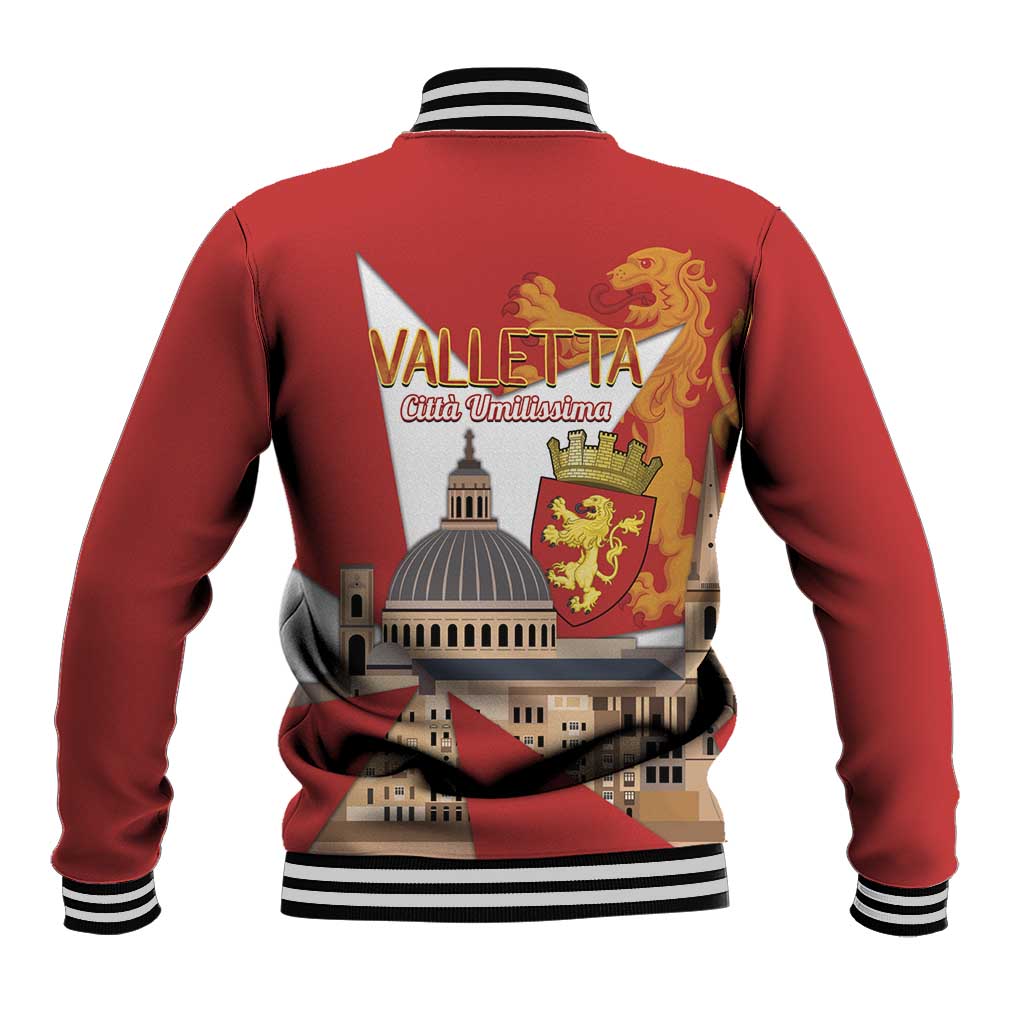Valletta Malta Baseball Jacket Maltese Cross Citta Umilissima - Wonder Print Shop