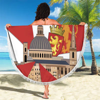 Valletta Malta Beach Blanket Maltese Cross Citta Umilissima - Wonder Print Shop