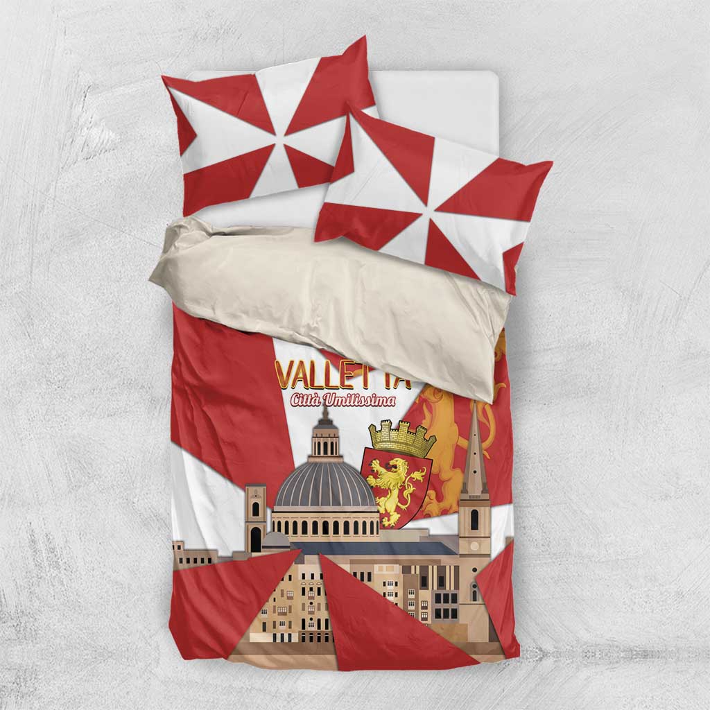 Valletta Malta Bedding Set Maltese Cross Citta Umilissima - Wonder Print Shop