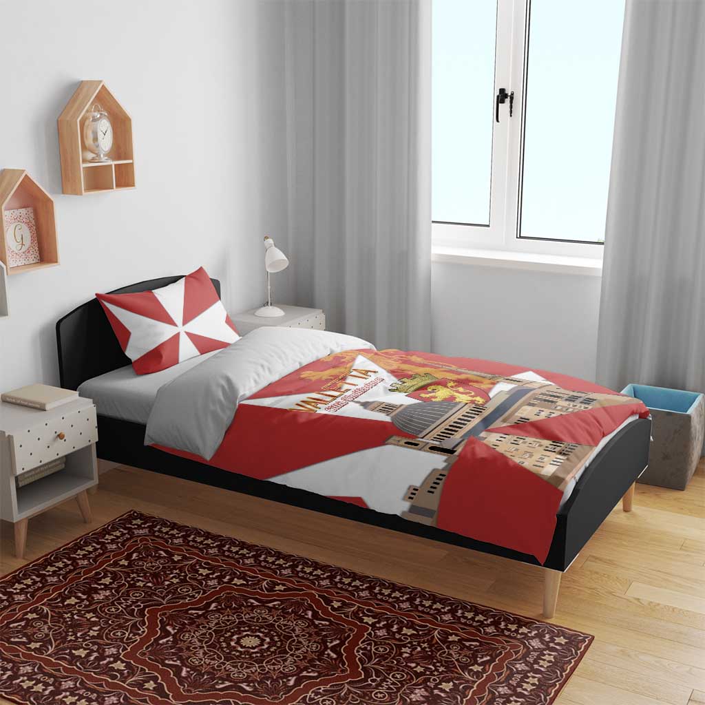 Valletta Malta Bedding Set Maltese Cross Citta Umilissima - Wonder Print Shop