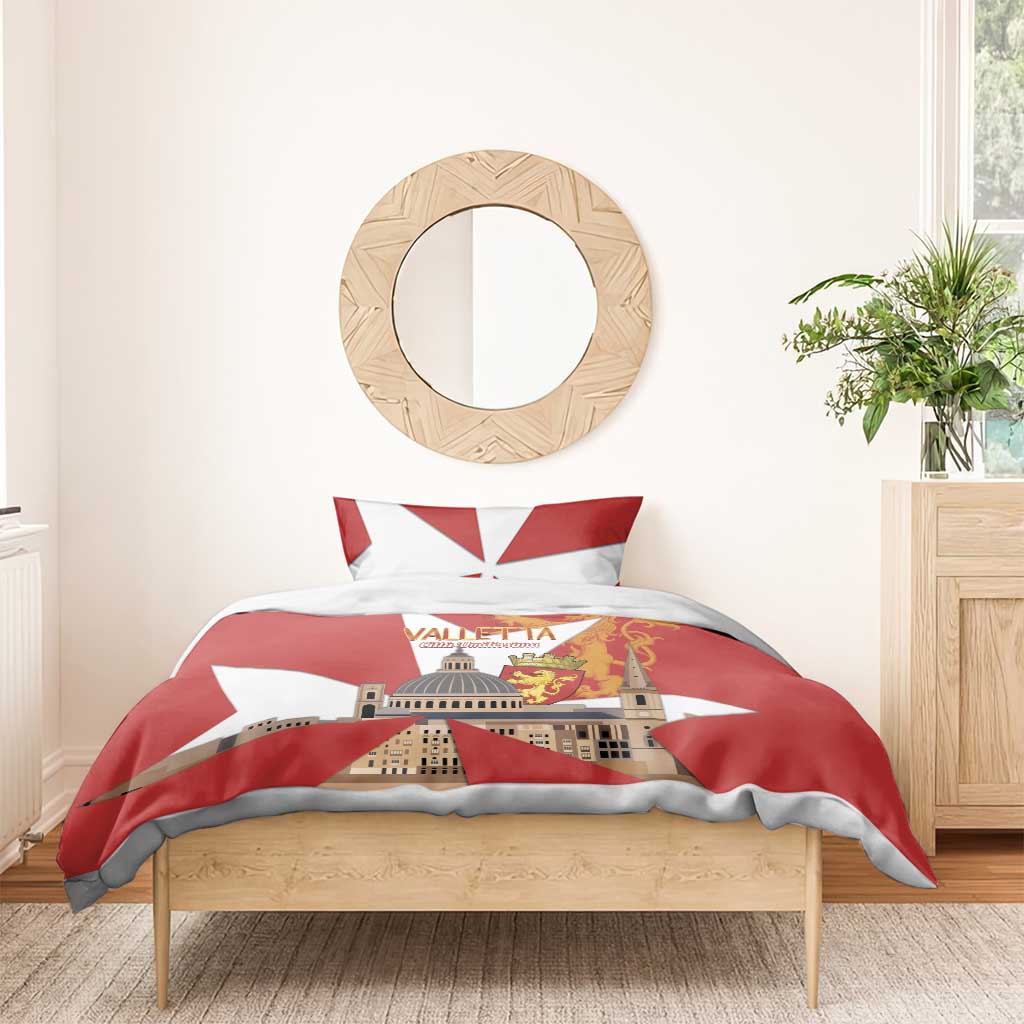 Valletta Malta Bedding Set Maltese Cross Citta Umilissima - Wonder Print Shop