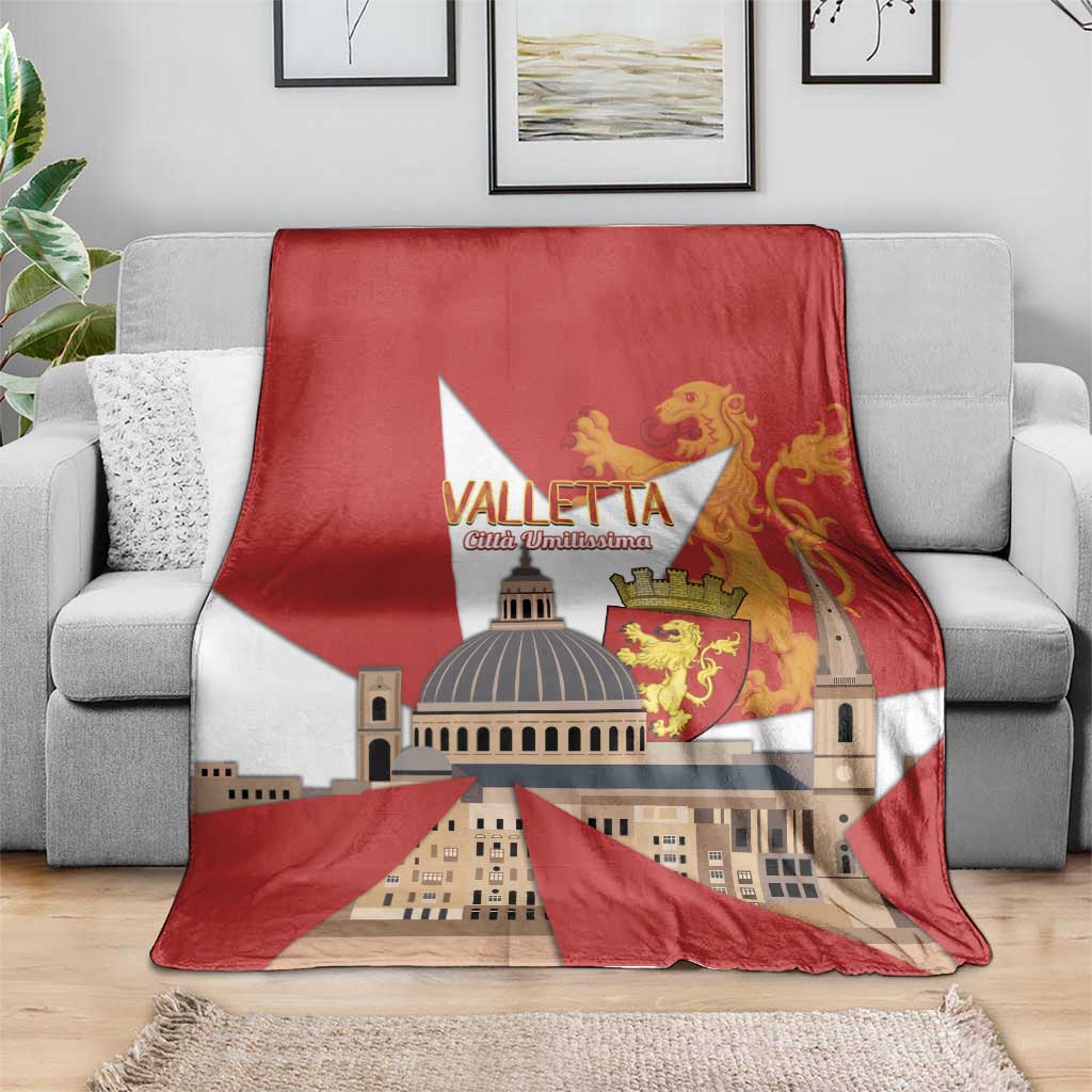 Valletta Malta Blanket Maltese Cross Citta Umilissima - Wonder Print Shop
