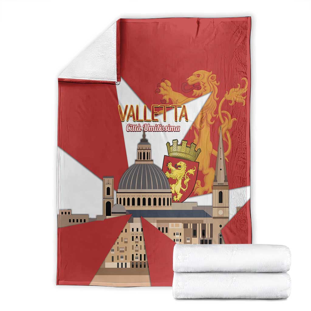 Valletta Malta Blanket Maltese Cross Citta Umilissima - Wonder Print Shop