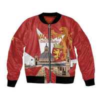 Valletta Malta Bomber Jacket Maltese Cross Citta Umilissima - Wonder Print Shop