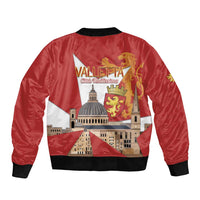 Valletta Malta Bomber Jacket Maltese Cross Citta Umilissima - Wonder Print Shop